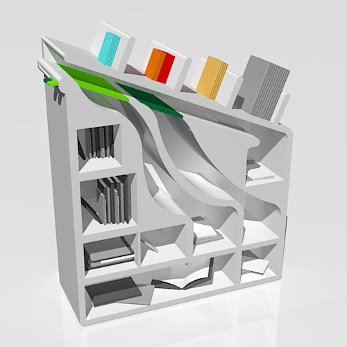 bookshelf for super-lazy people